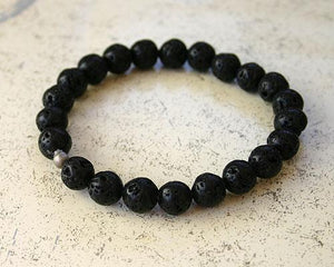 Hecate Collection Black Lava Yoga Mala Bracelet - sunnybeachjewelry