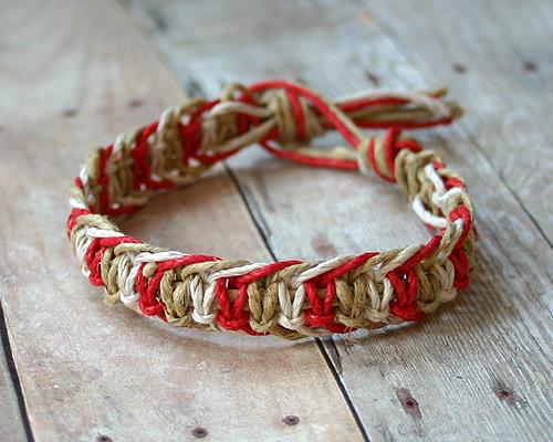 Hemp Bracelet Natural Hemp Unisex Flat Multicolored - sunnybeachjewelry