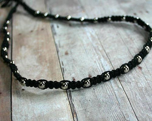 Hemp Necklace Black with Metal Beach Jewelry - sunnybeachjewelry