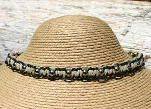 Hemp Necklace Natural Black with Metal Beach Jewelry - sunnybeachjewelry