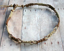 Load image into Gallery viewer, Hemp Necklace Two Colors Brown Natural Beach Jewelry - sunnybeachjewelry
