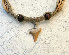 Load image into Gallery viewer, Hemp Necklace With Wood Beads And Shark Tooth - sunnybeachjewelry
