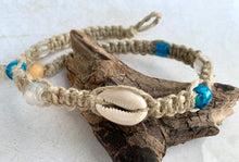 Load image into Gallery viewer, Surfer Phatty Thick Hemp Necklace With Cowrie Shell Mixed Beads
