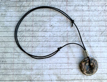 Load image into Gallery viewer, Leather Necklace With Brown Jasper Donut
