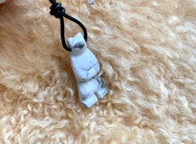 Load image into Gallery viewer, Bear Leather Totem Necklace Howlite Real Stone Native Pendant

