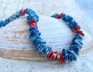 Red puka shell necklace discount