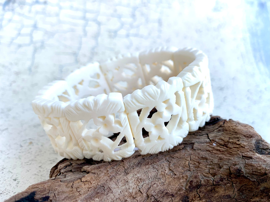 Carved bone bracelet discount