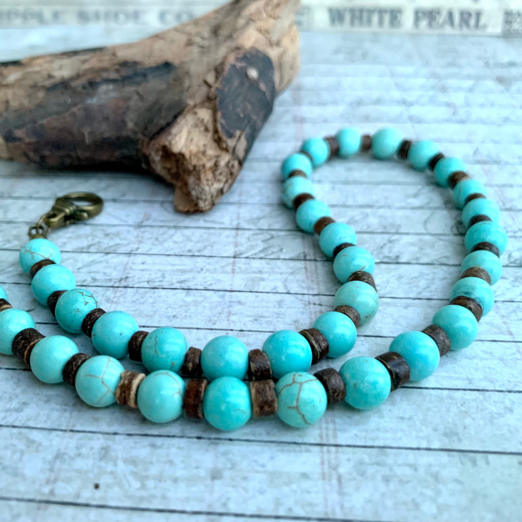 Primitive blue hot sale necklace