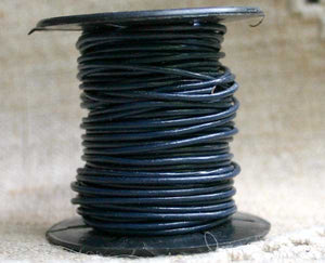 Leather Cord Pacific Blue Round 1mm 1.5mm 2mm 3mm - 1 meter - sunnybeachjewelry