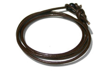 Load image into Gallery viewer, Leather Mens Bracelet 4 Wraps Surfer Style 2mm - sunnybeachjewelry
