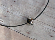 Load image into Gallery viewer, Leather Necklace With Modern Stainless Steel Ball - sunnybeachjewelry
