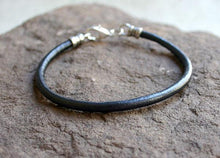 Load image into Gallery viewer, Mens Bracelet Black Leather - sunnybeachjewelry
