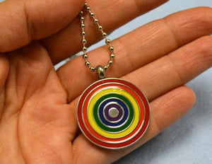 Rainbow Necklace With Stainless Steel Pride Pendant - sunnybeachjewelry