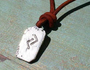 Rune Jera Necklace Leather Harvest Talisman - sunnybeachjewelry
