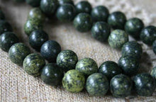 Load image into Gallery viewer, Russian Serpentine Natural Gemstone Beads Round 4mm 6mm 8mm 16 Inches Strand - sunnybeachjewelry
