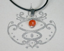 Load image into Gallery viewer, Sacral Chakra Carnelian Leather Necklace Yoga Jewelry - sunnybeachjewelry
