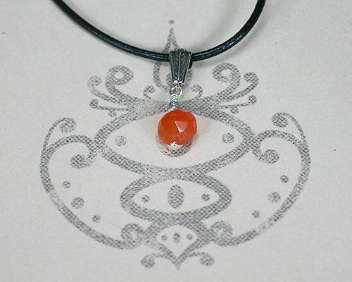 Sacral Chakra Carnelian Leather Necklace Yoga Jewelry - sunnybeachjewelry
