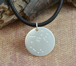 Saggitarius Zodiac Sign Leather Necklace Astrology Gift - sunnybeachjewelry