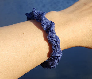 Surfer Hemp Bracelet Twist Navy Blue - sunnybeachjewelry