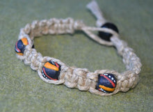 Load image into Gallery viewer, Surfer Phatty Thick Hemp Necklace African Trade Beads - sunnybeachjewelry

