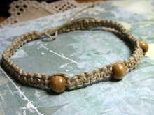 Load image into Gallery viewer, Surfer Phatty Thick Hemp Necklace Brown Beads - sunnybeachjewelry

