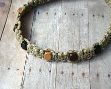 Load image into Gallery viewer, Surfer Phatty Thick Hemp Necklace Square Beads - sunnybeachjewelry
