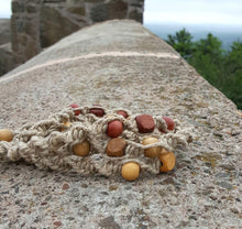 Load image into Gallery viewer, Surfer Phatty Thick Hemp Necklace With Wooden Beads - sunnybeachjewelry

